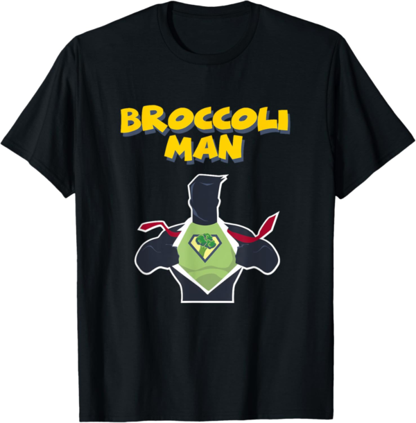 Broccoli Man Funny Super Vegan Veggie T-Shirt T-Shirt - Image 2